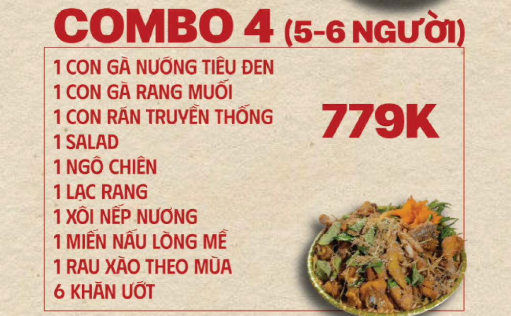 Combo gà 4