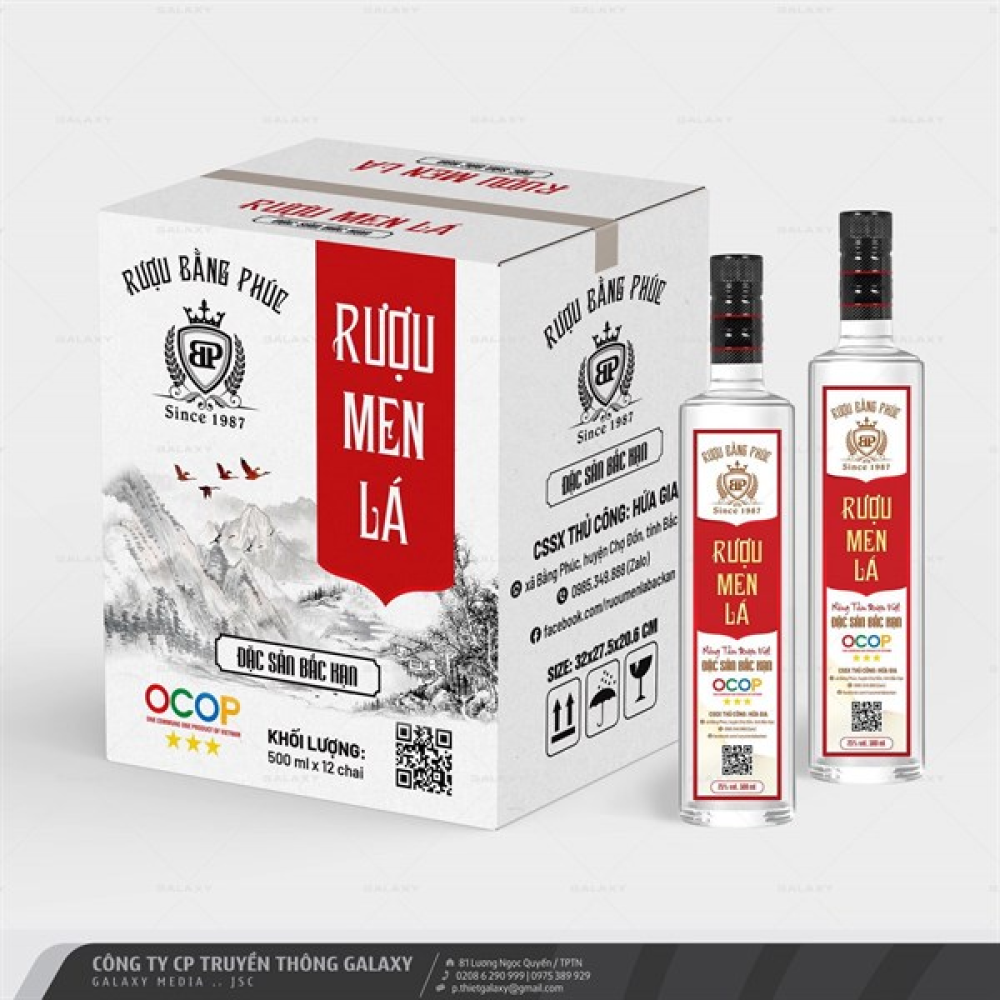 Rượu men lá 500ml